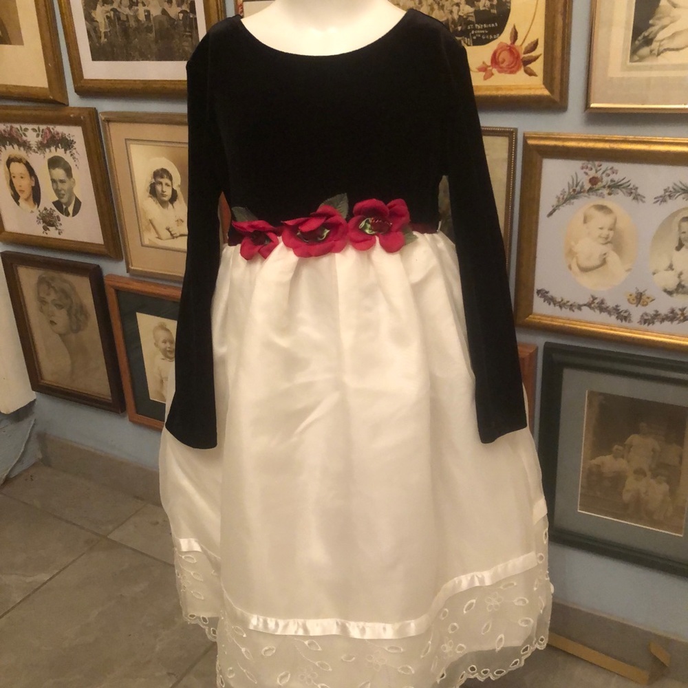 Satin And Lace Jenny Annie Dots Gown S5 Red Flowers